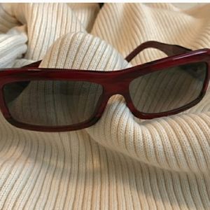 Bvlgari red frames unisex sunglasses